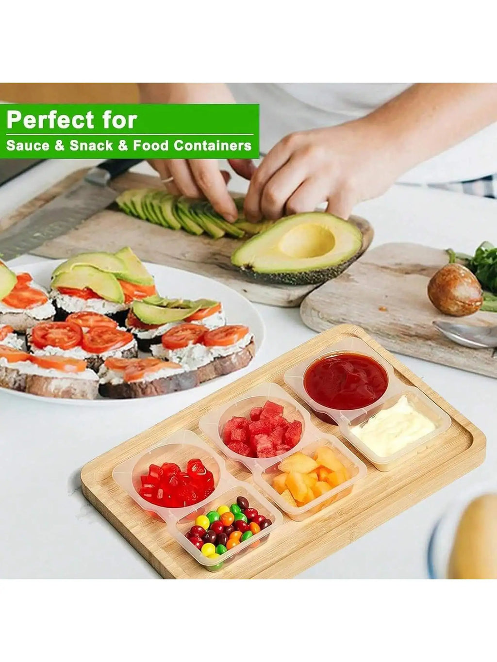 Kitchen Spice Storage Container - Airtight Moisture-Proof Multi-Compartment Seasoning Box, Easy to Clean Durable Portable Holder