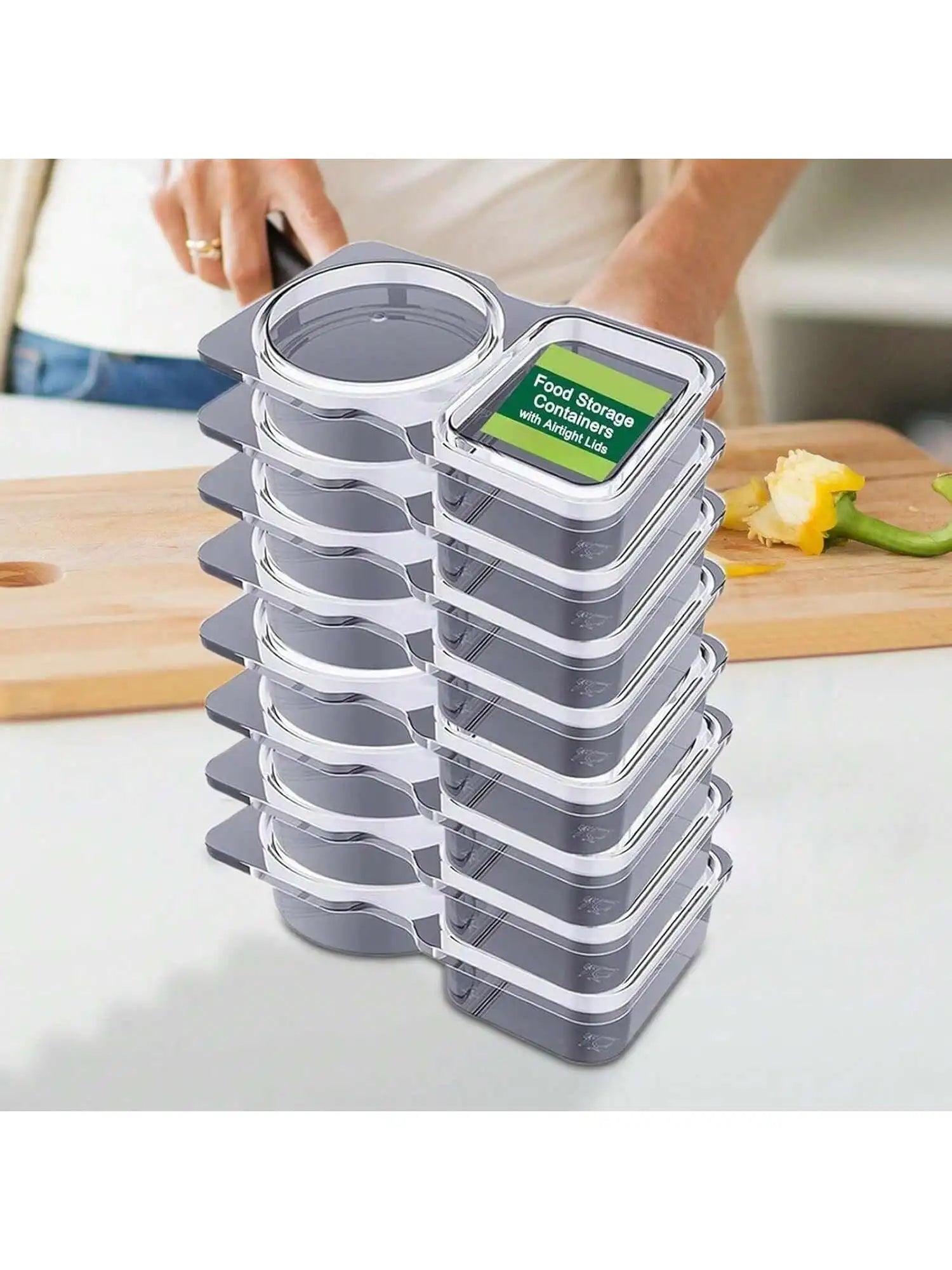 Kitchen Spice Storage Container - Airtight Moisture-Proof Multi-Compartment Seasoning Box, Easy to Clean Durable Portable Holder