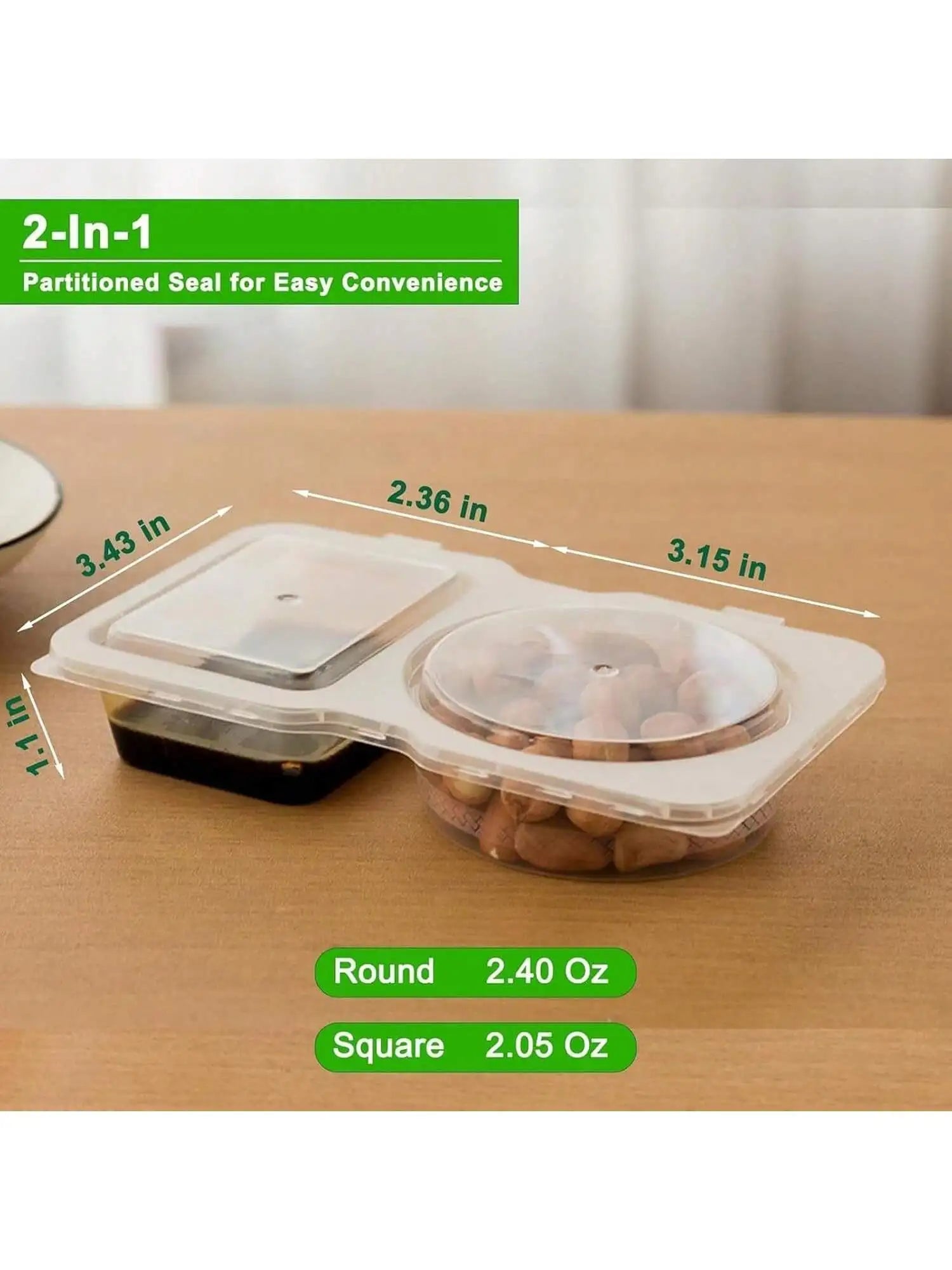 Kitchen Spice Storage Container - Airtight Moisture-Proof Multi-Compartment Seasoning Box, Easy to Clean Durable Portable Holder