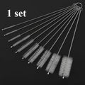 1 Set (10 Pieces) of Straw Cleaning Brush, Reusable Kitchen Tool, Straw Brush, Suitable for Glassware and Metal Straws