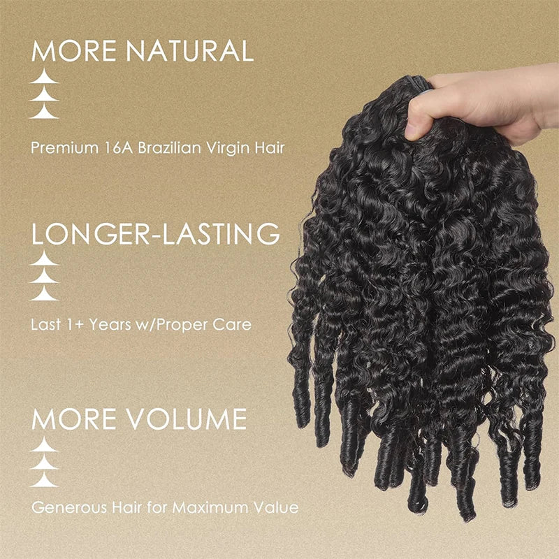 Burmese Curly Hair Bundles Remy Human Hair Double Weft Thick Ends No Shedding No Tangle Natural Black Extensions For All Skin