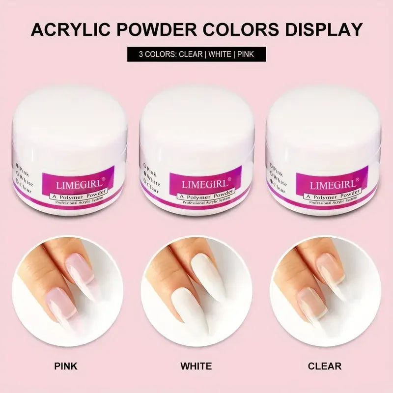 Professional DIY Acrylic Powder Manicure Kit for Beginners Hand Practice Acrylic Nail Paint Tools Acrylic Powder Gift