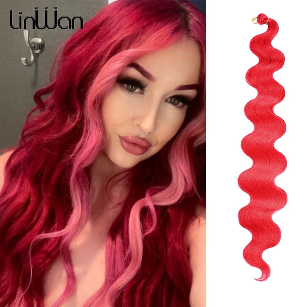 Deep Wave Hair Bundles 613 Piano Blonde Natural Synthetic Hair Extensions Ombre Thick Ponytail Loose Boho Braid Hair