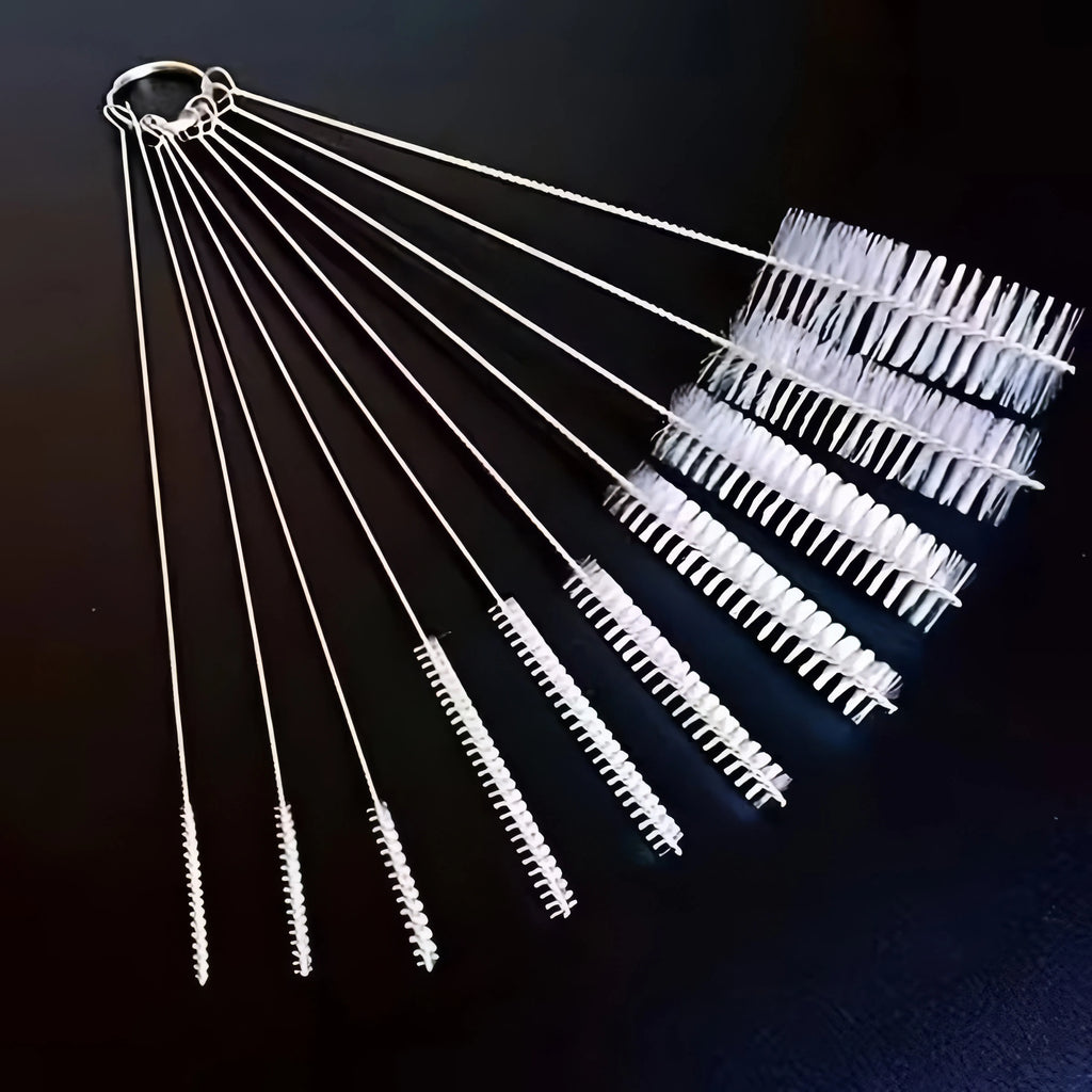 1 Set (10 Pieces) of Straw Cleaning Brush, Reusable Kitchen Tool, Straw Brush, Suitable for Glassware and Metal Straws