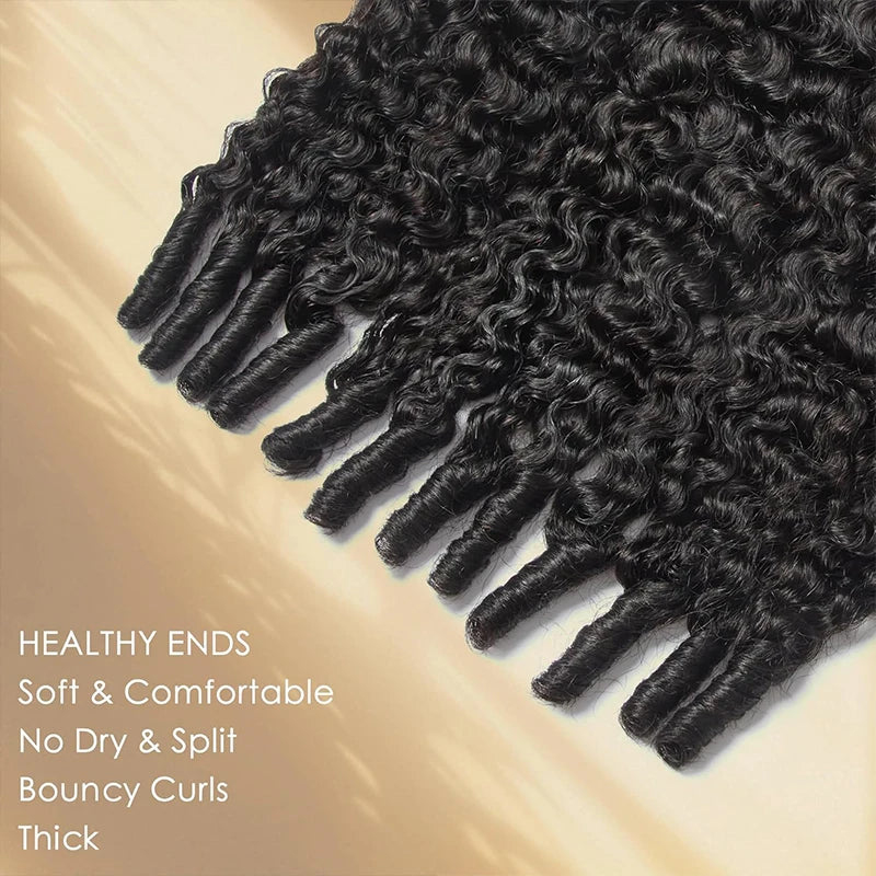 Burmese Curly Hair Bundles Remy Human Hair Double Weft Thick Ends No Shedding No Tangle Natural Black Extensions For All Skin
