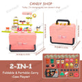 Kids Candy Dessert Playset Toy, Pretend Sweet Shop Kitchen Set for Girls, Tea Party Role Play Gift, Christmas Birthday Present,