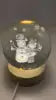 Solar System Planet Sphere 3D Laser Engraved 60mm Crystal Ball Wood Base LED Light Night Lamp