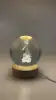 Solar System Planet Sphere 3D Laser Engraved 60mm Crystal Ball Wood Base LED Light Night Lamp