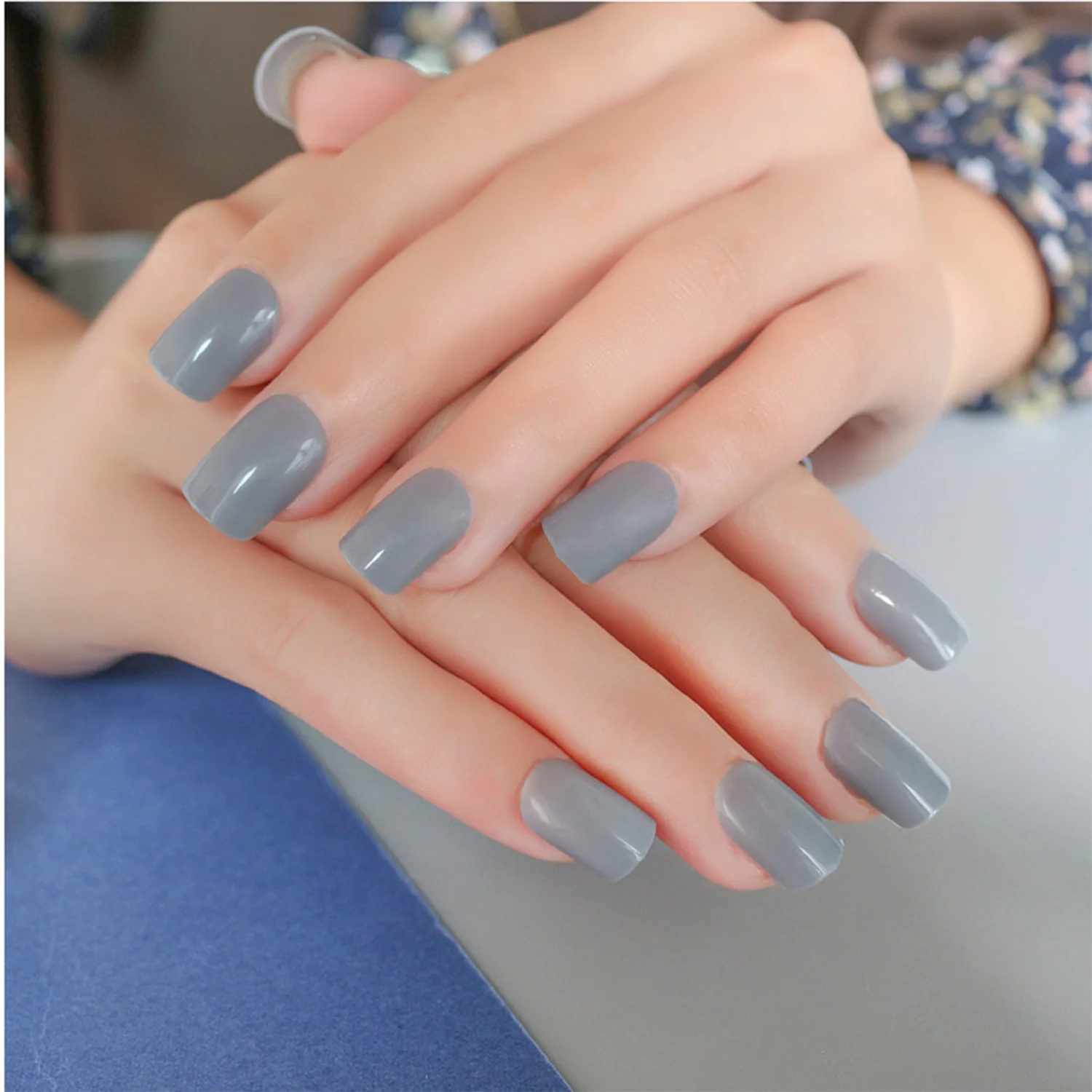 24pc nails Art Fake Nail Tips Press on Coffin  Artificial Square