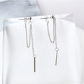Korean Jewelry Women Long Tassel Drop Earrings Chain Metal Texture Dangle Brincos Statement Earrings Wholesale Bijoux Gift EB126