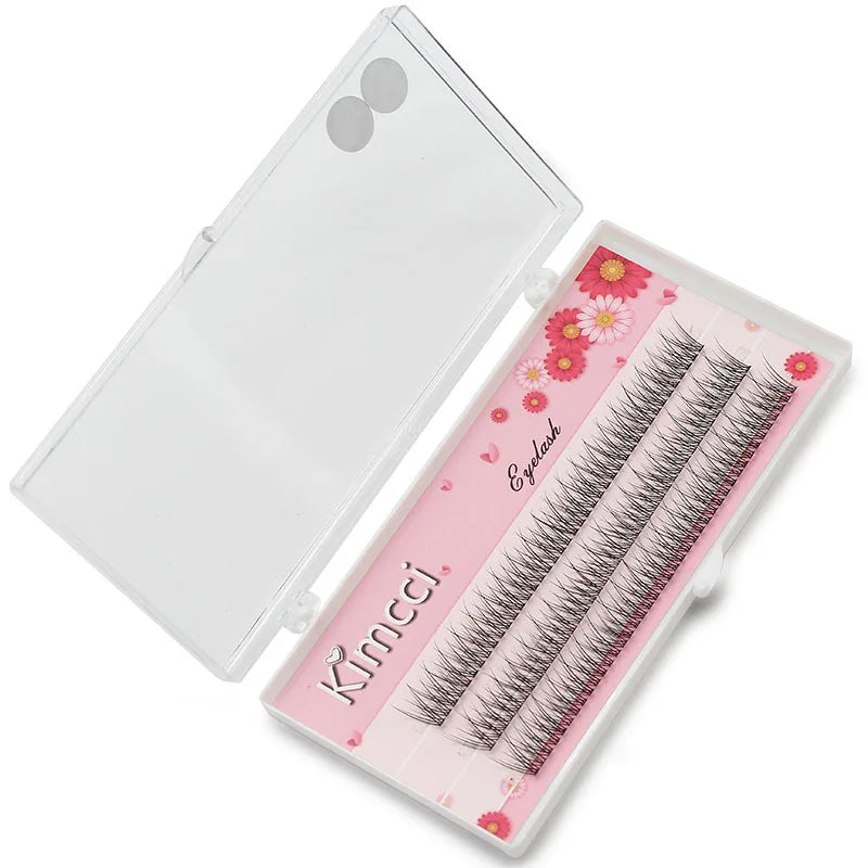 Kimcci 120pcs Premium Mink Individual Dovetail Eyelash Lashes