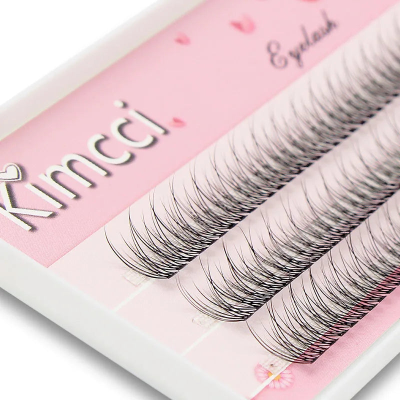 Kimcci 120pcs Premium Mink Individual Dovetail Eyelash Lashes