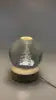Solar System Planet Sphere 3D Laser Engraved 60mm Crystal Ball Wood Base LED Light Night Lamp