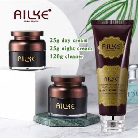 AILKE Kojic Acid Whitening Face Care Set, Remove Dark Spots, Freckles, Hyperpigmentation, Spf Sunscreen Facial Skin Moisturizer