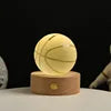 Solar System Planet Sphere 3D Laser Engraved 60mm Crystal Ball Wood Base LED Light Night Lamp