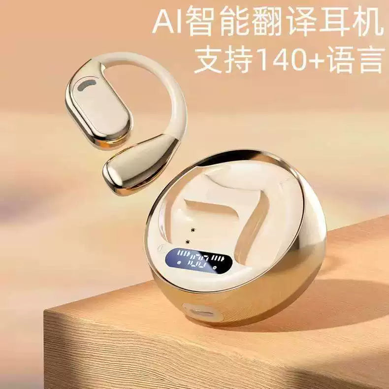 Cross-Border New Ai Smart Translation Earphones M76 Bluetooth Earphones Noise-Cancelling Over-Ear Running Sports Ows Universal
