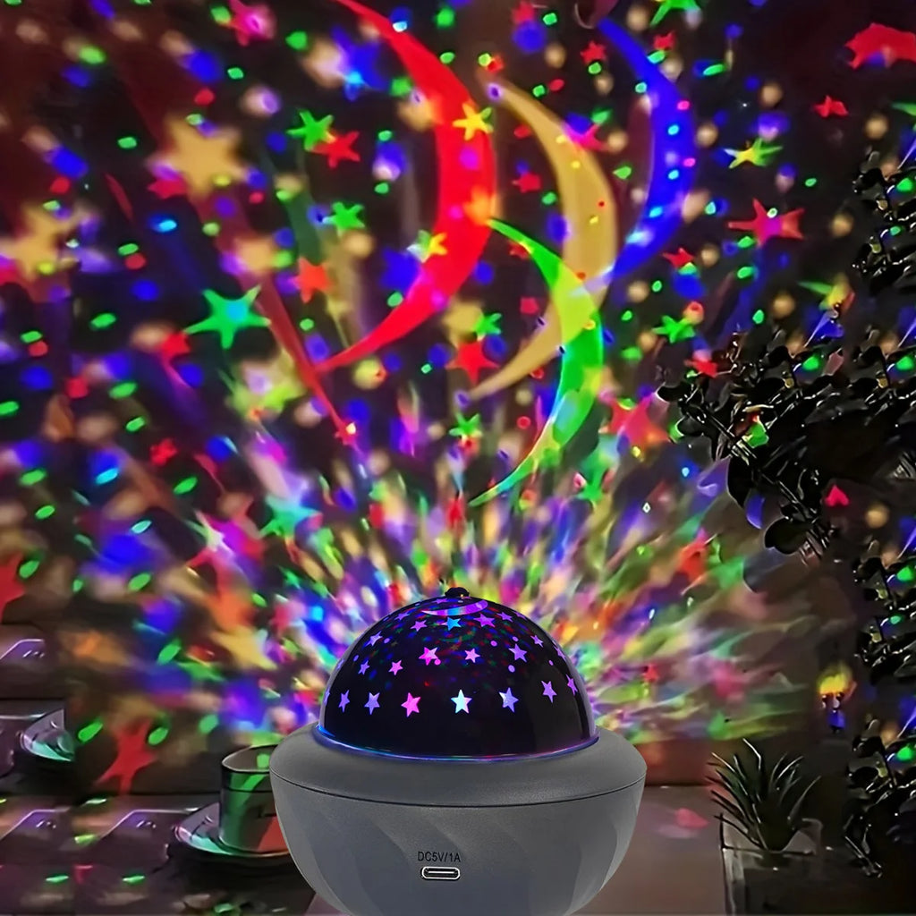Starry Sky Projector Night Lights USB 5V Galaxy Projector Auto Rotating for Game Room Decoration Christmas Gift Halloween Lights