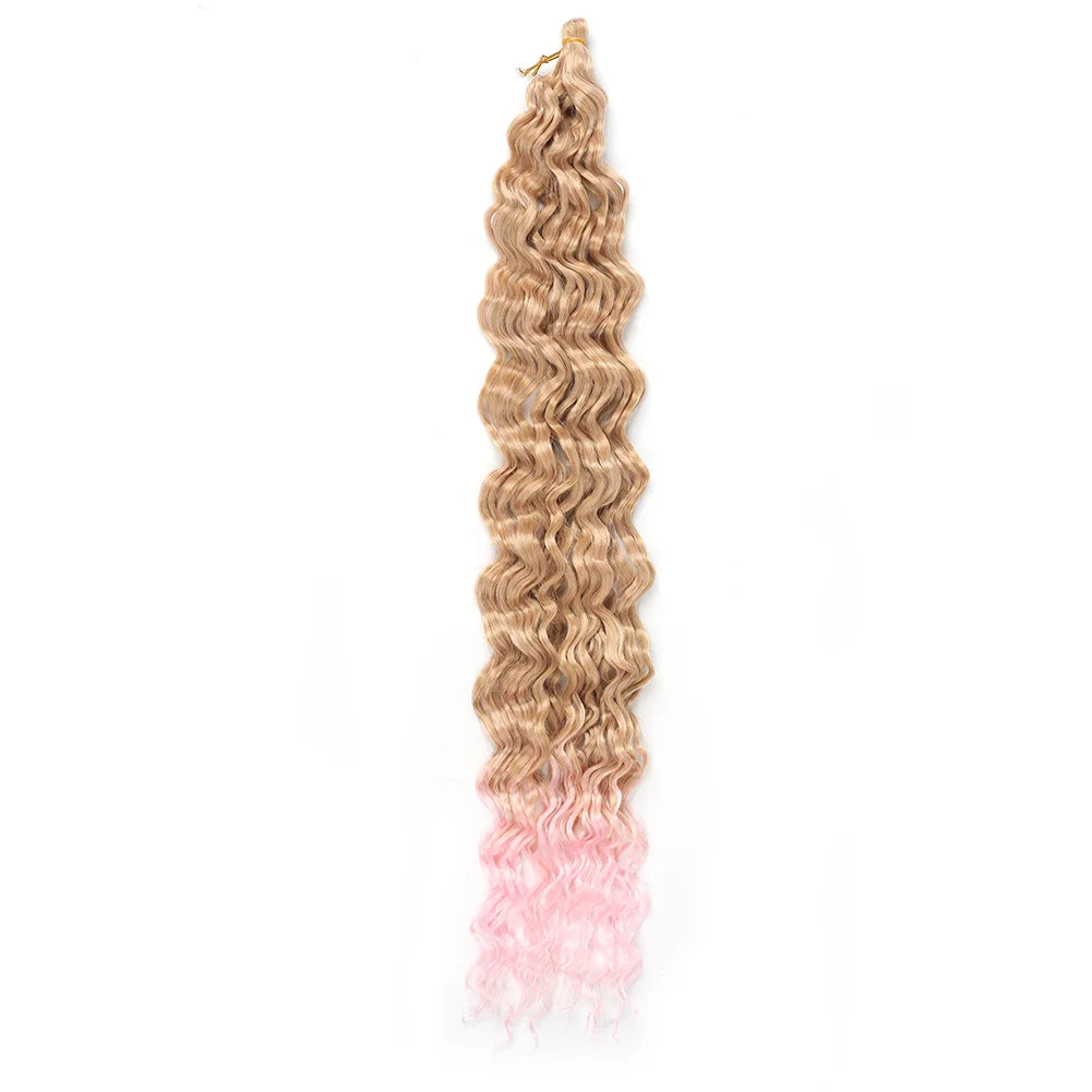 Water Wave Crochet Hair Extensions 30Inch Synthetic Twist Curly Crochet Braids Soft Bohemian Water Wave Braid Hair