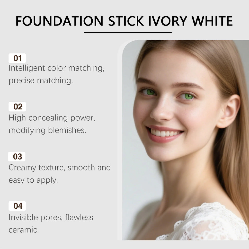 Color Changing Foundation Stick Brighten Matte Concealer Lightweight Moisturize Lasting Makeup Multifunctional Foundation Stick