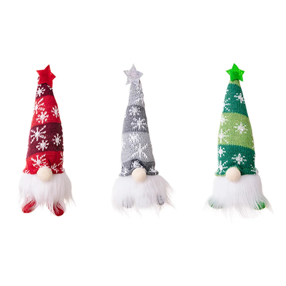 In Stock Santa Claus Plush Toy Decoration Winter Holiday Ornament for Snow Scene Fireplace Festive Christmas Hanging Decoration