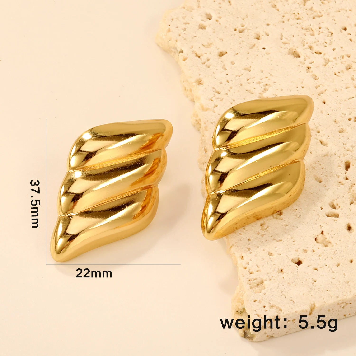 LUXUSTEEL Shell Water Drop Golden Imitaiton Pearl Women Stud Earrings Stainless Steel Heart Female Earring Elegant Jewelry Gifts