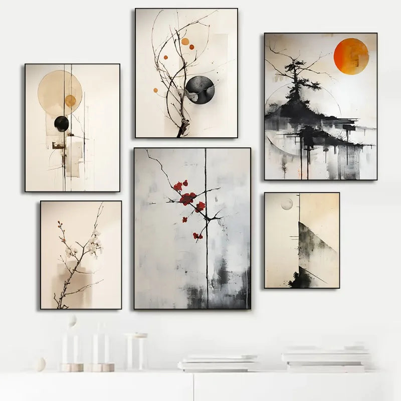 Japan Artwork Wabi Sabi Poster Print Canvas Art Pictures Home Decor