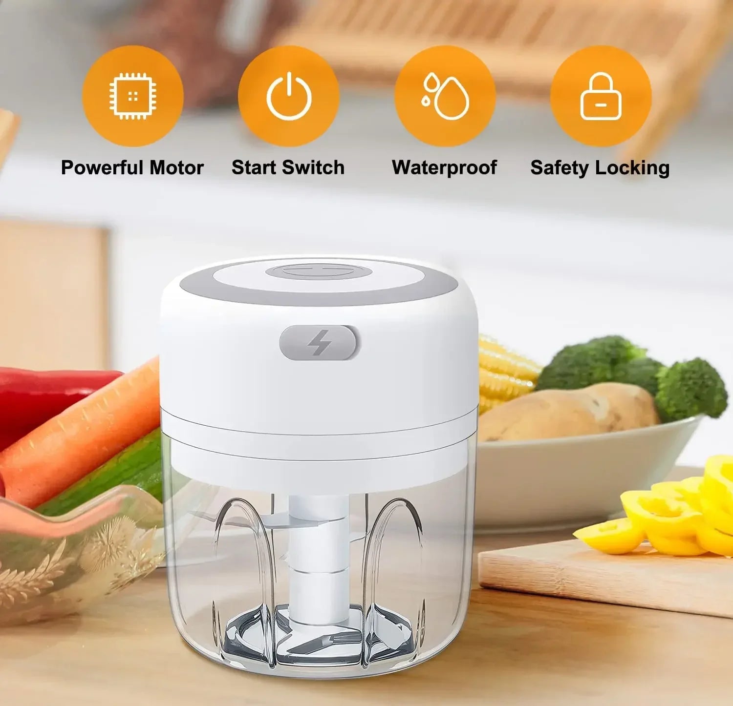 Stainless Steel Garlic Chopper Vegetable Meat Crusher