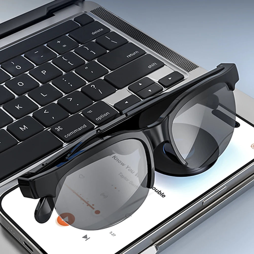 AI Intelligent Translation Glasses Bluetooth-Compatible 5.4 Built-in Microphone Speakers Support 144 Languages for Men and Women