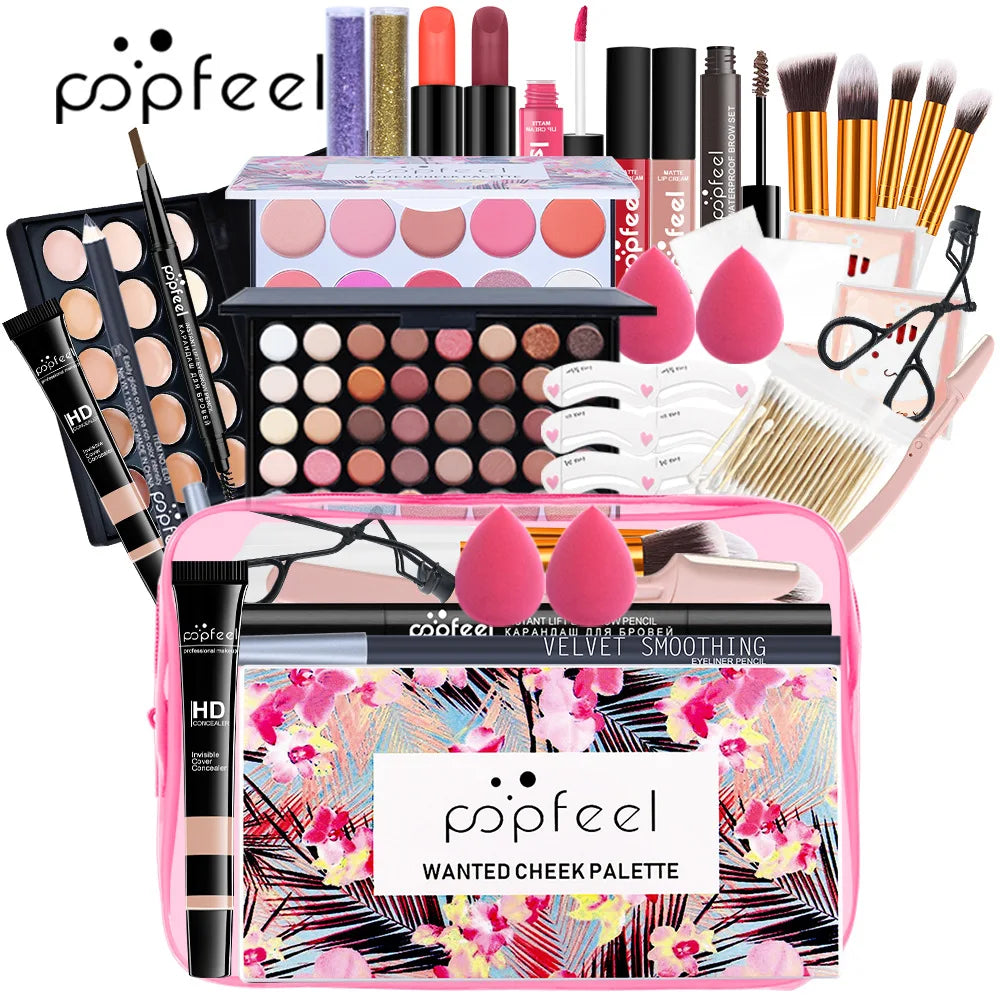POPFEEL All-in-One Makeup Kit Gift Set with Eyeshadow Palette
