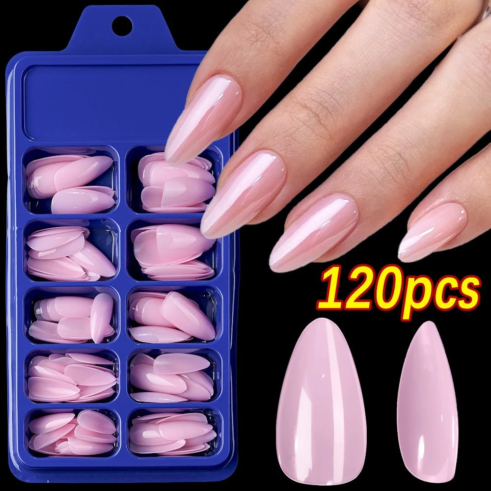 576pcs/Box Colorful Fake Nails  Cover Nail Tips