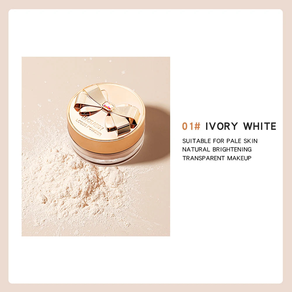 MACKANDY Air Cushion Setting Powder Oil Control Waterproof Long-lasting Concealer Smooth Loose Powder Facial Makeup Cosmetics