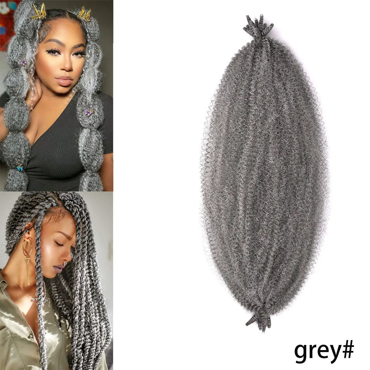 Spring Afro Twist Hair 24inch Kinky Marley Twist Braiding Hair For Women Soft Crochet for Distressed Faux LocsHair Extensions