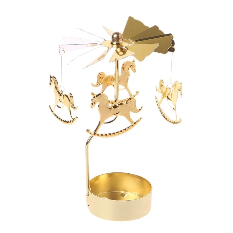 Metal Hot Rotating Candle Holder Christmas Rotating Candle Holder