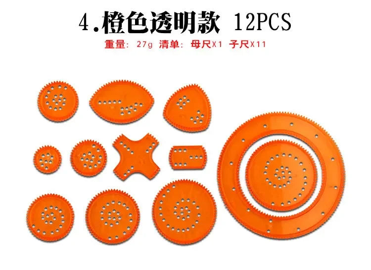 Funny Interlocking Gears Wheels Spirograph Drawing Toys Set Creative Educational Toy for Children Painting Drawing Accessories