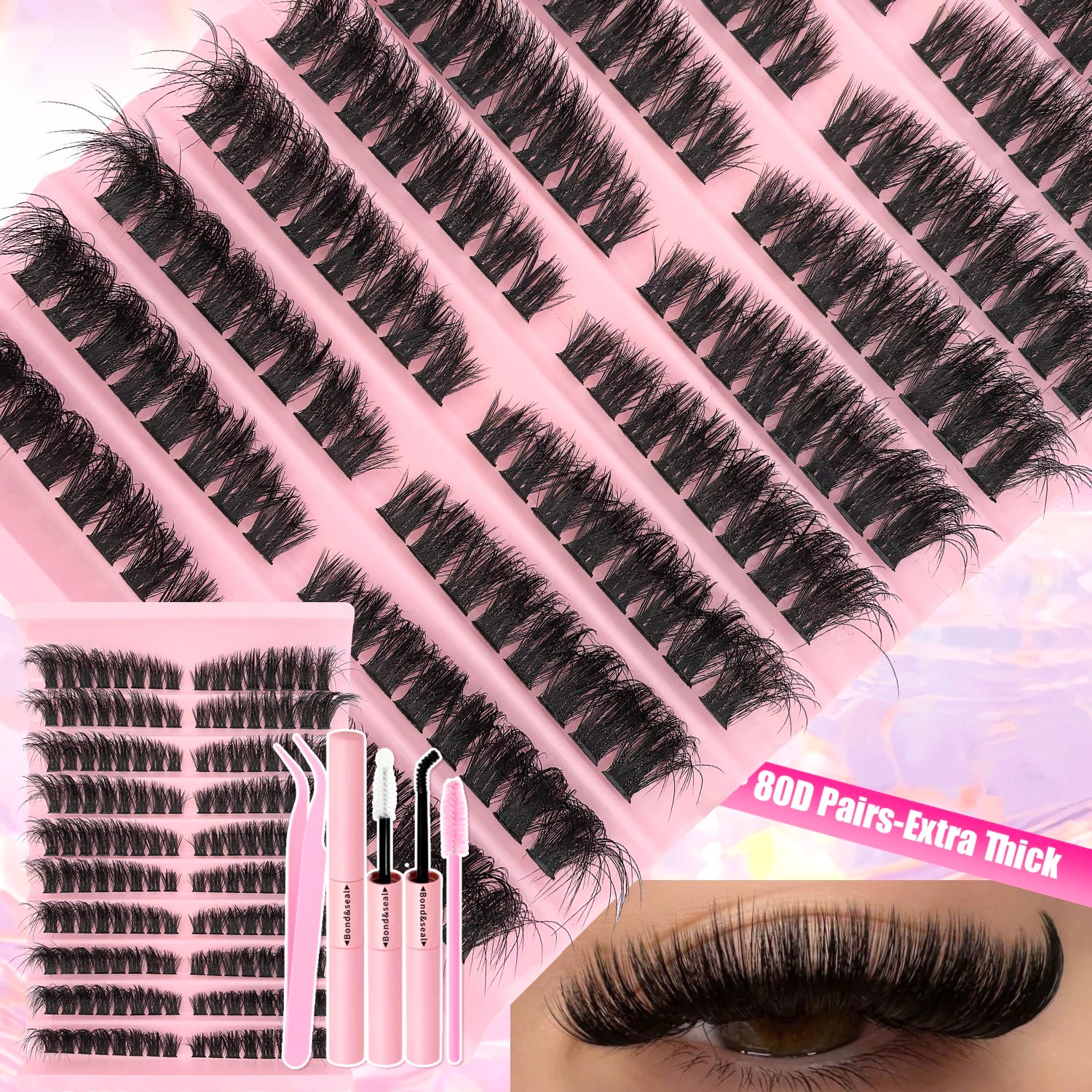 DIY Lash Extension Kit Clusters Individual Eyelashes