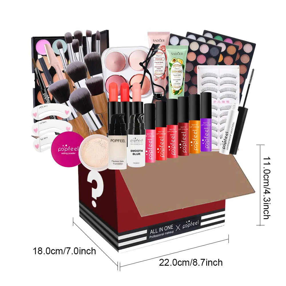 POPDEEL Makeup Kit For Women Full Kit,All-in-one Makeup Holiday Gift Set Include Concealer Eyeshadow Face Powder Lipstick Blush