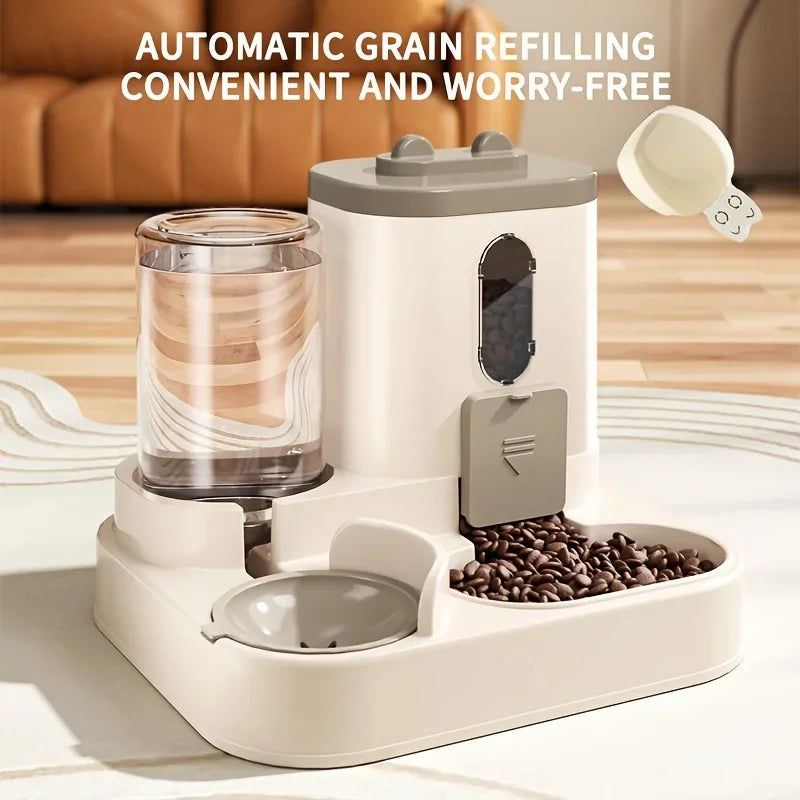 2in 1 Cat Food Dispenser Water and Food Integrated Fully Automatic Cat Food Feeding and Water Dispenser Cute Water Dispenser