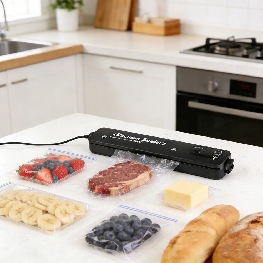 Portable Home Vacuum Sealer Automatic Food Packaging Machine Kitchen Helper - Compact Size Food Preservation Tool
