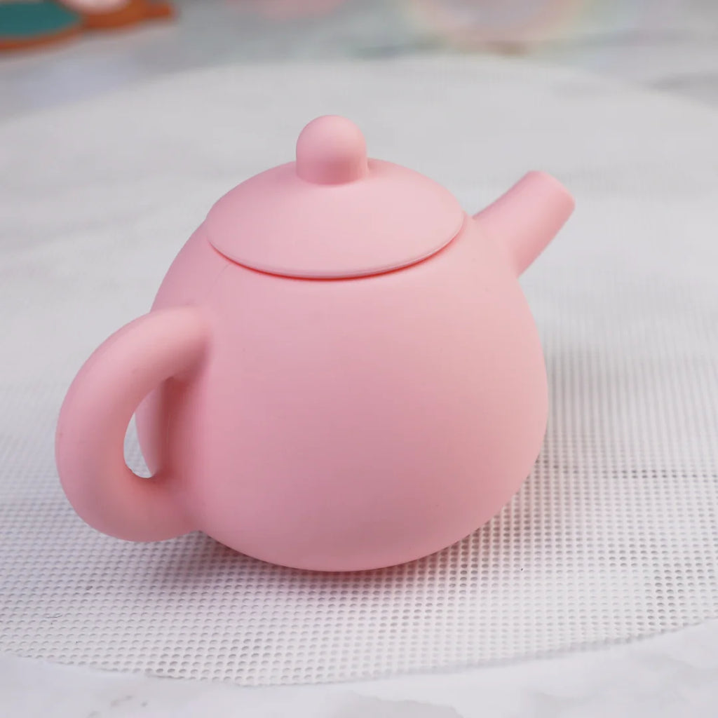 Silicone Tea  Toys Pretend Play Kitchen Accessories Food Playset for Kids Role Play Game for Toddlers Girls Boys Gifts