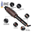 A44Z-3In1 Ionic Hair Curler Straightener Professional Curling Iron Heated Hair Styling Brush Anti-Scald Thermal Brush