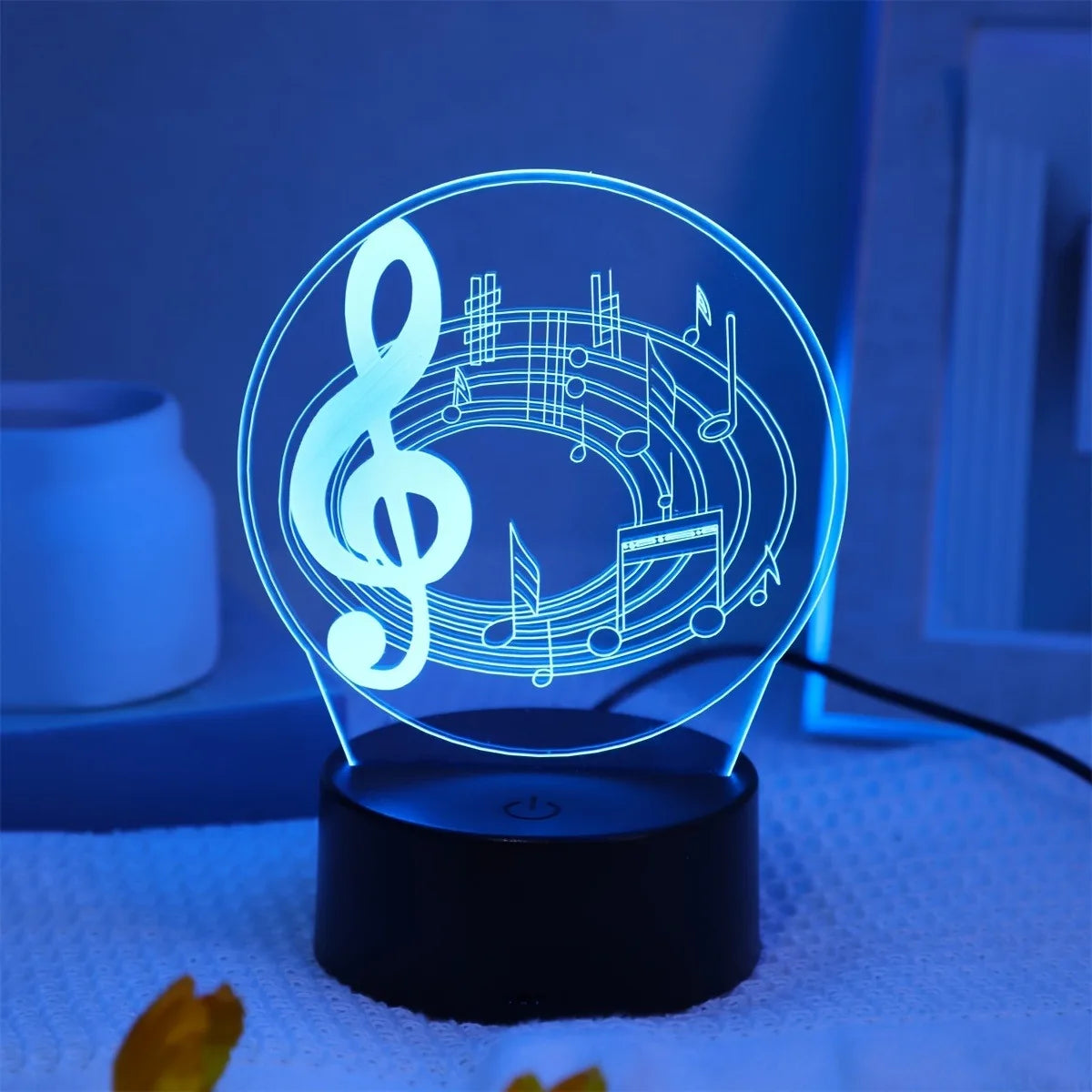 A big note shape USB 3D night light, musician collection lights, party, festival decorative lights, gift lights for friends.