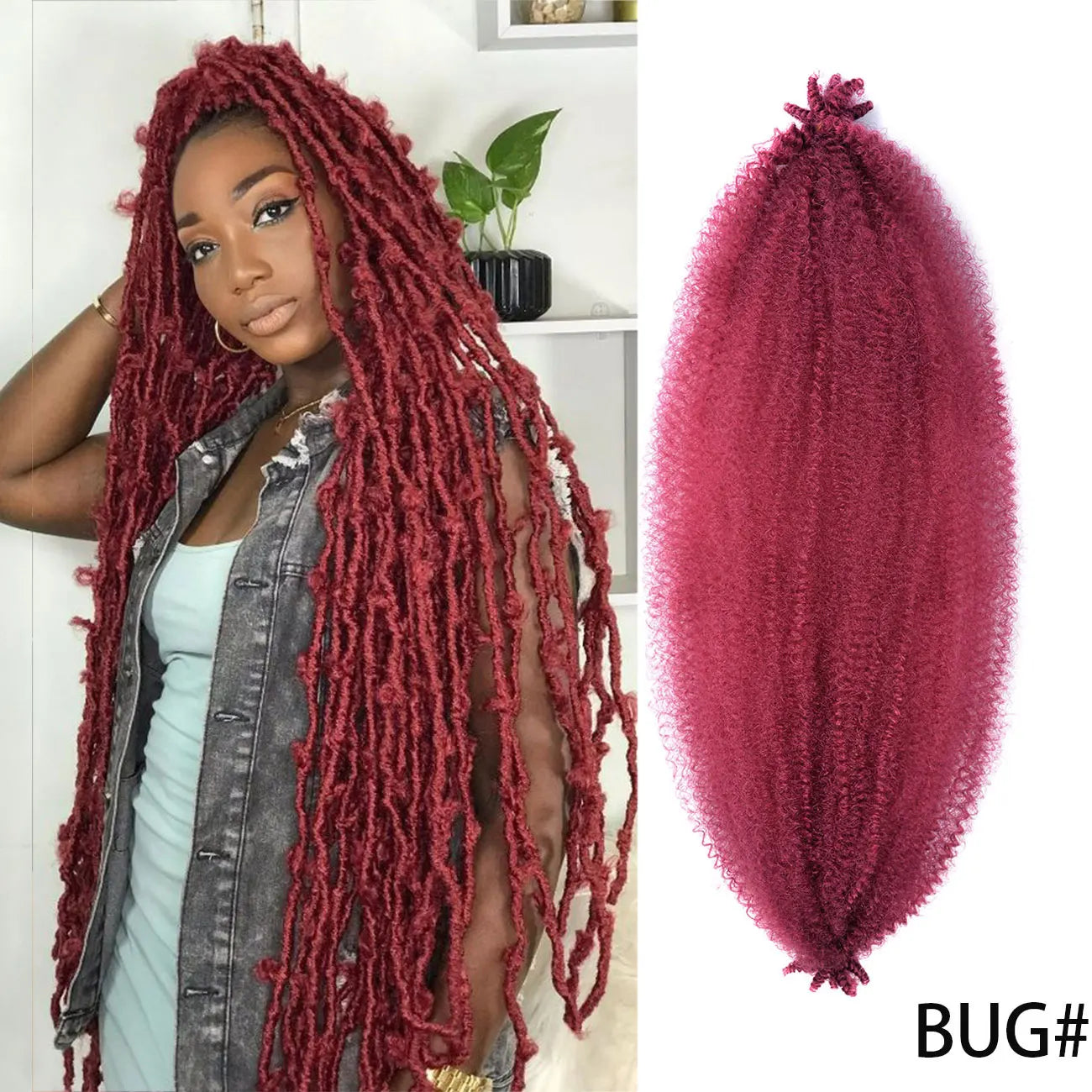 Spring Afro Twist Hair 24inch Kinky Marley Twist Braiding Hair For Women Soft Crochet for Distressed Faux LocsHair Extensions