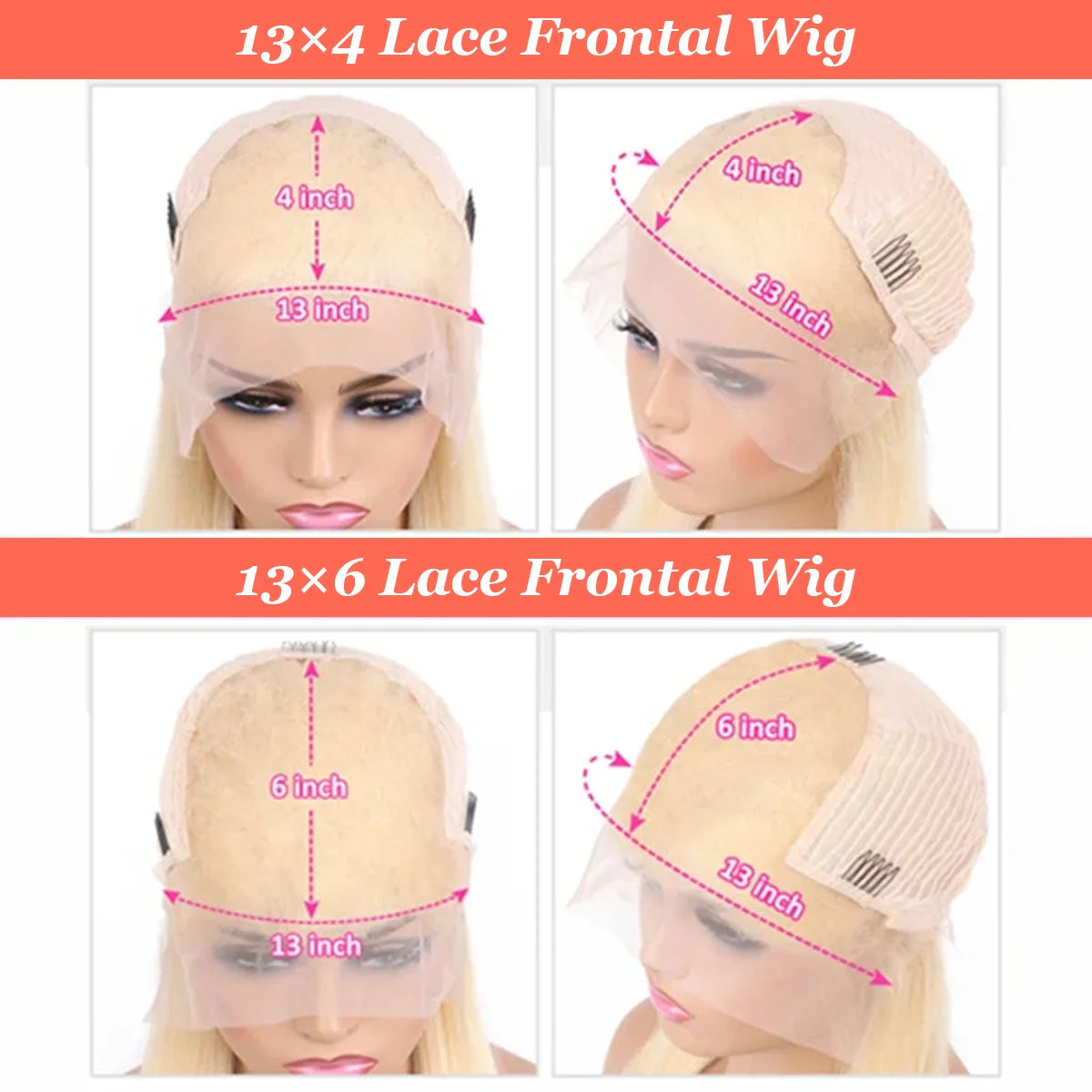 36 Inch #613 Honey Blonde 220% Density Body Wave 13x4 13x6 HD Transparent Lace Frontal Wig Brazilian Human Hair Wigs For Women