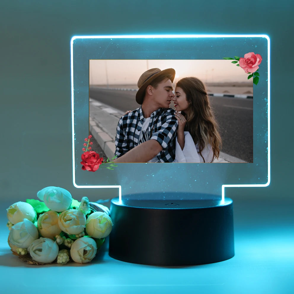 1 pc Personalize Custom Photo Picture Couple Acrylic Led Night Lamp 3D Touch LED Night Light for Bedroom Decor Birthday Gift