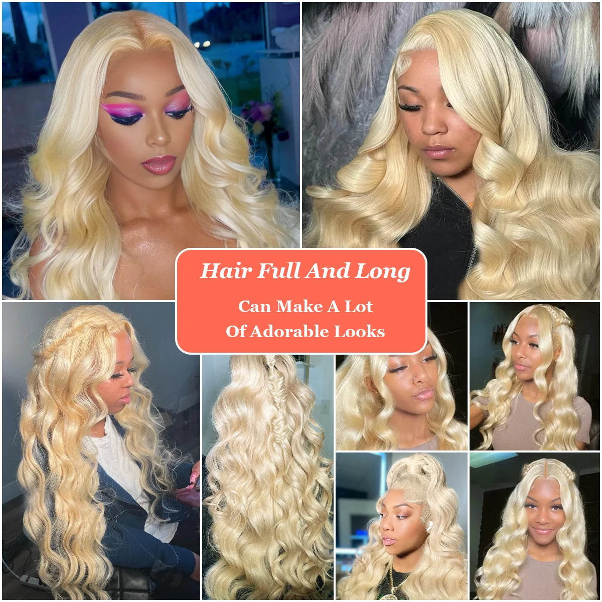 36 Inch #613 Honey Blonde 220% Density Body Wave 13x4 13x6 HD Transparent Lace Frontal Wig Brazilian Human Hair Wigs For Women