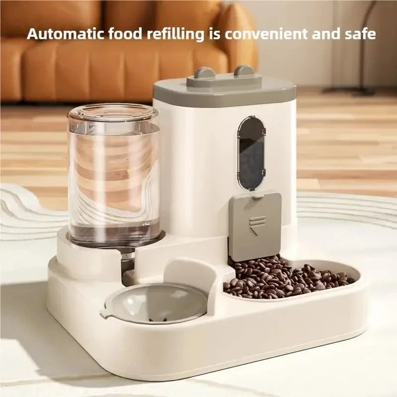 Dog & Cat Automatic Feeder & Waterer Set: Gravity Design