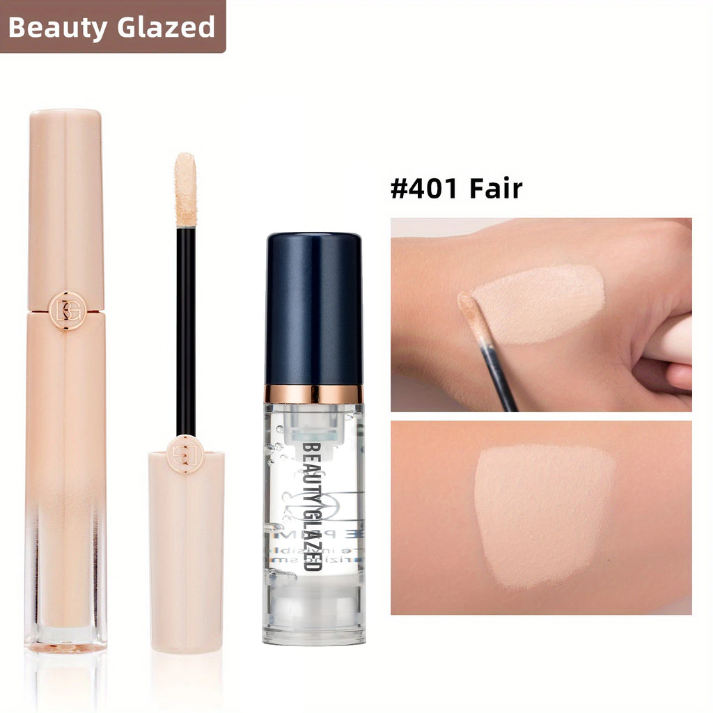 6-color Full Coverage Concealer + Makeup Primer Set Natural Matte Long-lasting Waterproof Foundation Full Coverage Concealer
