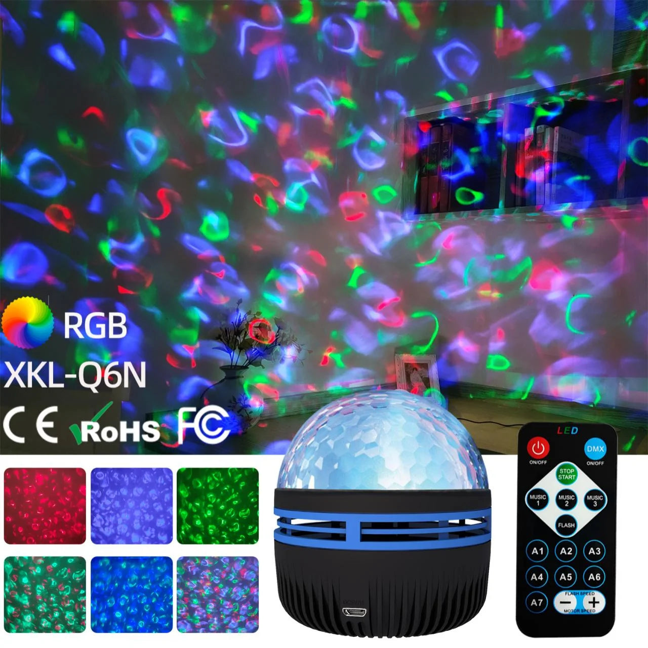 Aurora Borealis Starry Sky Projector LED Galaxy lamp Christmas Night Light with Remote 7 modes Camping Wedding Party Decorations