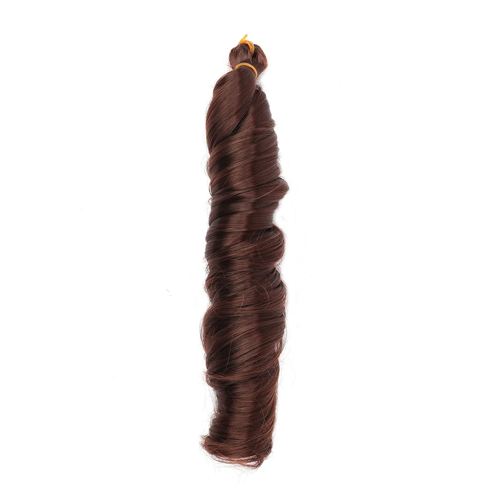French Curls Braiding Hair Extensions Synthetic Hair Loose Wave Spiral Curl Braids High Temperature Ombre Pre Stretched Hair