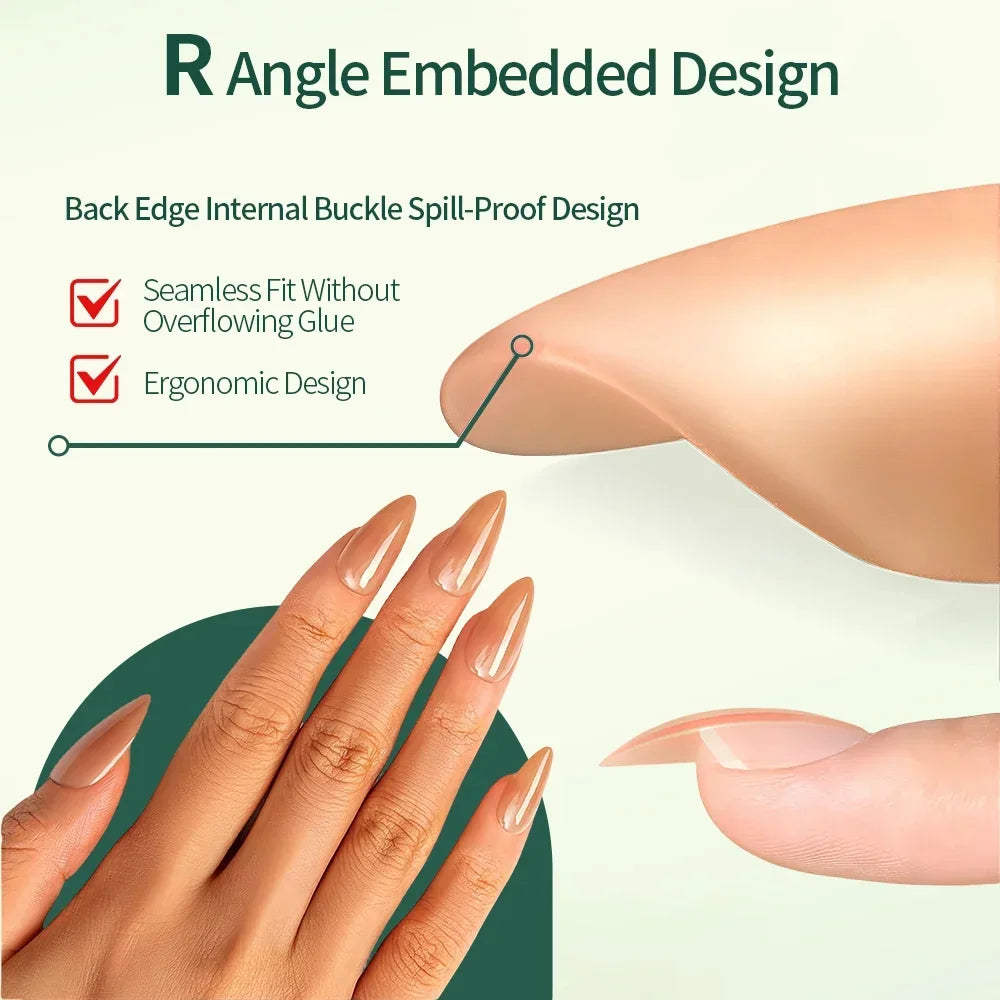 Nailpop 3-IN-1 Nude Natural Soft Nail Tips Set